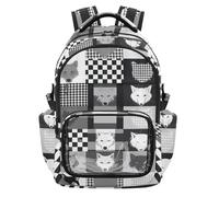 SyXIOP Grey Wolves Sac à dos transparent résistant à l'eau avec sangles rembourrées pour enfants garçons et filles de 7 à 18 ans