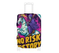 SyXIOP Grim Reaper Risk Story Housse de protection élastique lavable pour bagages de 45,7 à 81,3 cm, Histoire du risque de la faucheuse, L 26-28 in, Classique