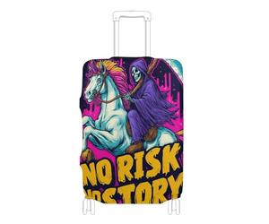 SyXIOP Grim Reaper Risk Story Housse de protection élastique lavable pour bagages de 45,7 à 81,3 cm, Histoire du risque de la faucheuse, M 22-24 in, Classique