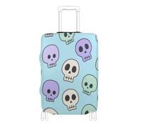 SyXIOP Housse de bagage élastique durable avec motif tête de mort pour bagages de 45,7 à 81,3 cm, Crâne de dessin animé, XL 29-32 in, Classique
