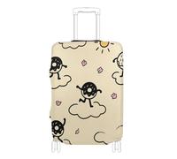 SyXIOP Housse de bagage élastique en forme de donut mignon et adorable pour valises de 45,7 à 81,3 cm, Donut mignon et adorable dessin animé, S 18-20 in, Classique