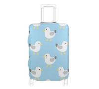 SyXIOP Housse de bagage en tissu élastique résistant aux rayures pour valises de 45,7 à 81,3 cm, bleu, Mouette bleue de dessin animé, M 22-24 in, Classique