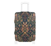 SyXIOP Housse de bagage vintage rouge marguerite William Morris élastique durable résistante aux rayures pour valises de 45,7 à 81,3 cm, William Morris Marguerite rouge vintage, L 26-28 in, Classique