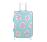 SyXIOP Housse de protection élastique lavable pour bagage à main Motif donut Bleu 45,7 à 81,3 cm, Dessin animé Donut Bleu, M 22-24 in, Classique