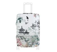 SyXIOP Housse de protection élastique pour bagage de jardin style chinois 45,7 à 81,3 cm, Jardin de style chinois, XL 29-32 in, Classique