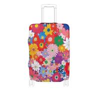 SyXIOP Housse de protection élastique pour bagages de 45,7 à 81,3 cm - Motif fleurs - Résistante aux rayures, Belles fleurs pour la fête des parents, L 26-28 in, Classique