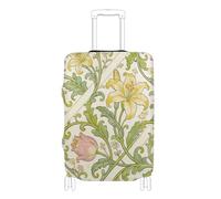 SyXIOP Housse de protection élastique pour bagages de 45,7 à 81,3 cm, style vintage Lily William Morris, résistant aux rayures, pour bagages de 45,7 à 81,3 cm, Style vintage Lily William Morris doré