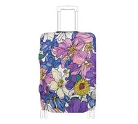 SyXIOP Housse de protection élastique pour valises de 45,7 à 81,3 cm Motif fleurs colorées, Fleurs colorées et belles, L 26-28 in, Classique