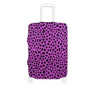 SyXIOP Housse de protection élastique pour valises de 45,7 à 81,3 cm, motif léopard rouge rubis, rose, noir, motif animal guépard, Ruby Red Pink Black Leopard Print Cheetah Animal Pattern _00001_00004
