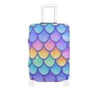 SyXIOP Housse de protection élastique résistante aux rayures pour bagages de 45,7 à 81,3 cm, Écailles de poisson colorées., L 26-28 in, Classique
