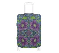 SyXIOP Housse de protection élastique rétro pour valise de 45,7 à 81,3 cm Motif clématite William Morris Violet, Clématite rétro violette William Morris, M 22-24 in, Classique