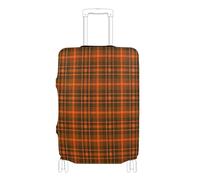 SyXIOP Housse de protection élastique vintage à carreaux Buffalo rouge bordeaux pour valise de 45,7 à 81,3 cm, Vintage Buffalo Plaid Carreaux Bordeaux, XL 29-32 in, Classique