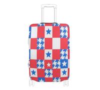 SyXIOP Independence Day Buffalo Stars 4 juillet Housse de bagage élastique anti-rayures Housse de protection pour valise de 45,7 à 81,3 cm, Jour de l'indépendance Buffalo Stars 4 juillet, M 22-24 in