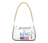 SyXIOP Jesus Is King Sac banane tendance avec plusieurs poches pour femme Motif drapeau Blanc