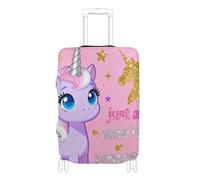 SyXIOP Just A Girl Who Loves Unicorns Housse de bagage élastique durable résistante aux rayures pour valise de 45,7 à 81,3 cm, Just a Girl Who Loves Unicorns, XL 29-32 in, Classique
