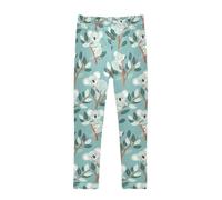 SyXIOP Koala mignon animal bleu écume de mer short en coton pour adolescentes filles short de bain sous jupe, Adorable animal koala écume de mer bleu, 3-4 ans