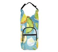 SyXIOP Lemon Kiwi Sac de rangement isotherme pour bouteille d'eau - Gain de place - Pour adultes et enfants - Pour la marche, la randonnée, le camping, les voyages - Bolsa para Botella De Agua