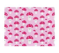 SyXIOP Minky Couverture de réception pour bébé Motif champignon rouge | Couverture double couche pour nouveau-né - Couverture de siège auto pour bébés, dos à pois pour crèche, berceau