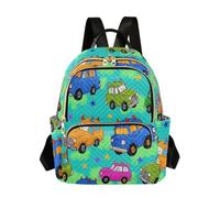 SyXIOP Monsters Car Colorful Green 31,5 pouces convertible, sac à dos de voyage mode sacs à dos de mode pour affaires, Monstres Voiture Colorée Vert, S, Décontracté