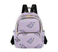 SyXIOP Oliver Jeffers Style Kiwi Jade Bird Design Violet 32,5 pouces Sac à dos décontracté pour filles femmes sac à livres pour le travail, Oliver Jeffers Style Kiwi Jade Oiseau Violet, S, Décontracté