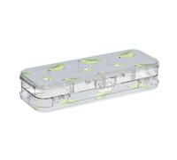 SyXIOP Oliver Jeffers Trousse à crayons en plastique transparent double couche avec couvercle hermétique Motif Kiwi Jade Bird Vert