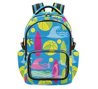 SyXIOP Palm Tree Summer Green Cartoon Clear Bookbag Sac à dos en PVC transparent décontracté avec sangle réglable pour garçons et filles, âge 7-18 ans Mochila de princesas para