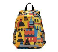 SyXIOP Paris Castel Sac à dos coloré pour enfants style abstrait pour filles maternelle clip poitrine livre sacs pour bébé mochilas para ni?os de 5 a?os