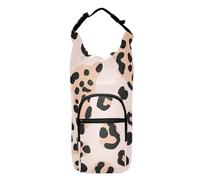 SyXIOP Petit sac à dos beige léopard avec porte-bouteille d'eau durable pour bouteille d'eau isotherme 50,8/61/81/1,2 l pour la marche quotidienne, la randonnée et d'autres activités de plein air