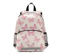 SyXIOP Pink Butterfly Sac à dos d'extérieur pour enfants avec laisse pour enfants