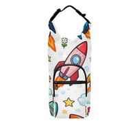 SyXIOP Porte-bouteille avec bouteilles, motif fusées colorées et mignonnes avec porte-bouteille d'eau de 50/61/81/118 ml pour adultes et enfants, marche, randonnée, camping, voyage, Bolsa para Botella