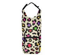 SyXIOP Porte-bouteille d'eau à bandoulière tendance beige léopard facile à transporter sac isotherme pour bouteilles d'eau de 50,8/61/81/1184 g pour adultes et enfants pour la marche, la randonnée, le