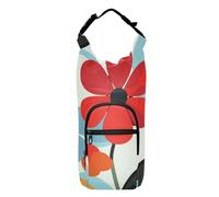 SyXIOP Porte-bouteille d'eau rétro à fleurs orange réglable 50/61/81/1134 g pour la marche quotidienne, la randonnée et d'autres activités de plein air Bolsa para Botella De Agua