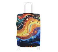 SyXIOP Psychédélique Nuits Housse de bagage élastique pour valises Anti-rayures pour valises Protection pour bagages de 45,7 à 81,3 cm, Nuits psychédéliques, M 22-24 in, Classique