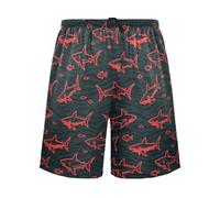 SyXIOP Pyjama décontracté en colère pour homme avec requin, poisson, rouge et noir, Angry Animal requin poisson rouge noir, XXL