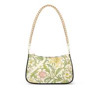 SyXIOP Sac à bandoulière vintage doré Lily William Morris style tendance pour homme avec plusieurs poches pour femme pour les voyages