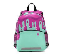 SyXIOP Sac à dos de camping Drip Style vert menthe violet pour enfants de 3 à 4 ans Mochila para ni