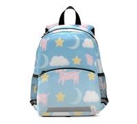 SyXIOP Sac à dos de camping mignon en forme d'animal chèvre nuage bleu ciel pour enfants garçons harnais avec laisse sacs à livres pour la maternelle mochila para ni ?as de 4 a?os