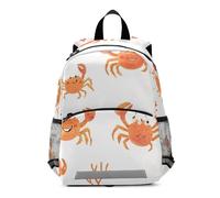SyXIOP Sac à dos de sport avec cordon de serrage pour enfants de 2 ans Motif crabe orange