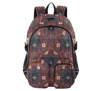 SyXIOP Sac à dos de voyage pour ordinateur portable Belize Black Orchid William Morris Motif sac à dos de travail