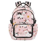SyXIOP Sac à dos d'école style kawaii de style kawaii rose transparent grande capacité sac à dos de voyage pour l'école, le voyage, l'entraînement, âge 7-18 ans mochilas escolares para nino