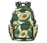 SyXIOP Sac à dos d'école vert avocat transparent grande capacité Sac à dos de voyage pour garçons filles enfants 7-18 ans Mochila de princesas para