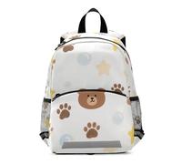 SyXIOP Sac à dos mignon en forme d'ours marron pour enfants avec cordon de serrage pour la maternelle, mochila para ni?os de 5 a?os