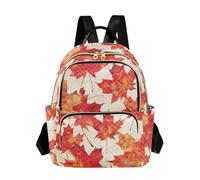 SyXIOP Sac à dos tendance et élégant en forme de feuille d'érable rouge de 32,5 cm pour femme, Feuille d'érable rouge, S, Décontracté