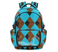 SyXIOP Sac à dos transparent noir bleu marron diamants transparents sac à dos mignon robuste pour l'école, les voyages en plein air, âge 7-18 ans mochila de princesas para