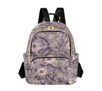 SyXIOP Sac à dos William Morris style floral mauve 31,8 cm tendance et élégant pour ordinateur portable pour femmes, adolescentes, William Morris Style floral Mauve, M, Décontracté