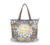 SyXIOP Sac à main vintage en tissu de soie William Morris avec fermeture éclair pour femme pour bal, fiançailles, cocktail, fête, mariage, Chrysanthème vintage William Morris, Medium