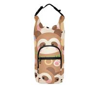 SyXIOP Sac de transport pour bouteille de bière marron de dessin animé, sac à dos durable pour la randonnée et autres activités de plein air, 51/61/81/1,2 l pour la marche quotidienne, la randonnée et