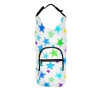 SyXIOP Sac de transport pour bouteille d'eau avec étoiles colorées - Accessoires élégants pour bouteille d'eau de 50/61/81/1,2 l - Pour la marche quotidienne, la randonnée et d'autres activités de