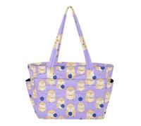 SyXIOP Sac fourre-tout utilitaire mignon marron cochon d'Inde myrtille