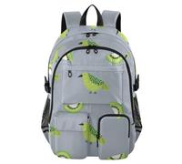 SyXIOP Sacs à dos pour ordinateur portable Oliver Jeffers Style Kiwi Jade Bird Vert Sacs à dos pour adolescents garçons